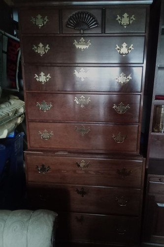Antique mahogany tall boy - mahogany,